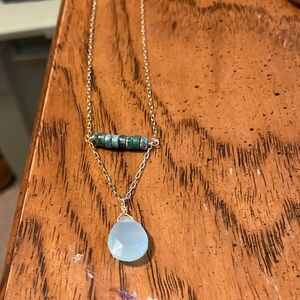 Chalcedony and Turquoise Necklace